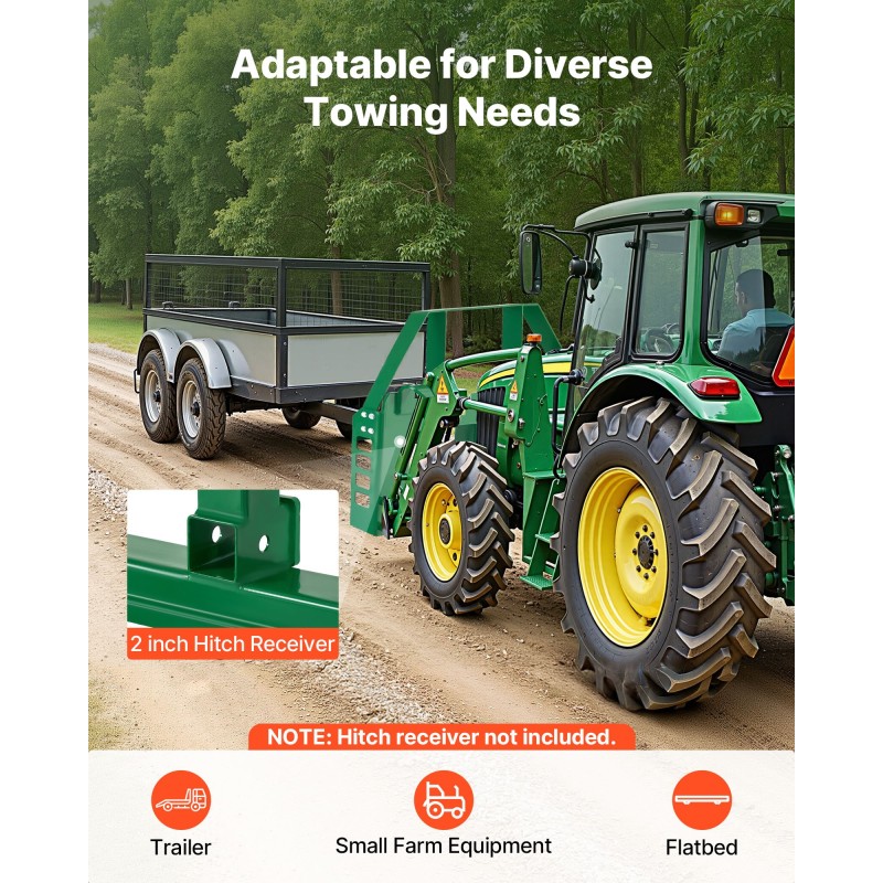 Trukkipiikkikehikko Q235A-teräs 1814 kg kuormakapasiteetti säädettävät piikit etukuormaimeen ja traktoreihin