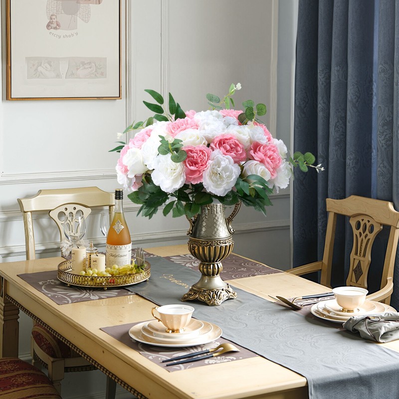 Keinotekoiset silkkiset ruusukukkapallot 10 kpl 450 mm hää- ja juhlasomistukseen