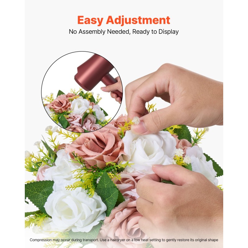 Kukkapallot silkkikukilla 240 mm 10 kpl häihin ja juhliin