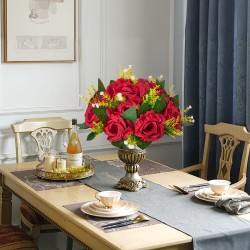 Tekoruusupallot 10 kpl silkkiterälehdet punainen 240x240x120 mm