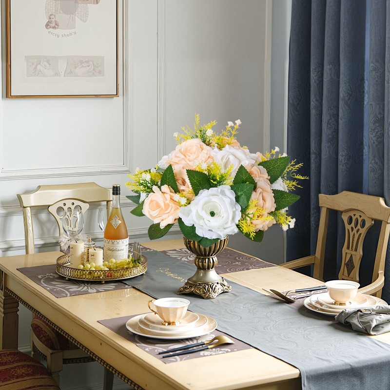 Tekokukkapallot silkkiterälehdillä 10 kappaletta 240 millimetriä samppanja ja valkoinen häihin ja juhliin