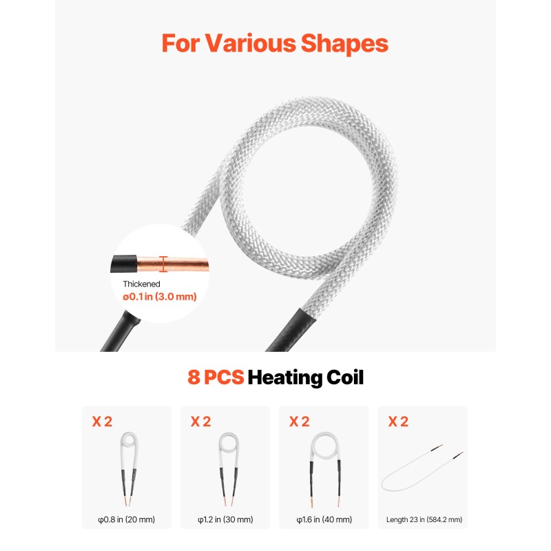 Induktiolämmitin 1500 wattia käsikäyttöinen 8 käämillä kupari ja ABS-muovi ruosteisten pulttien irrotukseen