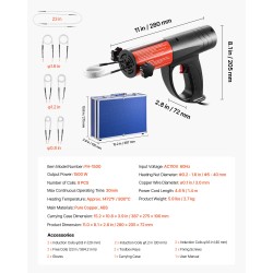 Induktiolämmitin 1500 wattia käsikäyttöinen 8 käämillä kupari ja ABS-muovi ruosteisten pulttien irrotukseen