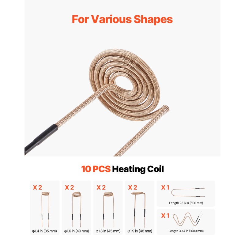 Induktiolämmitin 1100 W käsikäyttöinen 10 kelaa ruostuneiden pulttien ja muttereiden irrotukseen