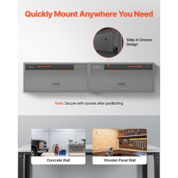 Teräksinen seinäkaappi 77 cm leveä 30,5 cm syvä lukollinen ovi