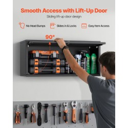 Teräksinen seinäkaappi 77 cm leveä 30,5 cm syvä lukollinen ovi