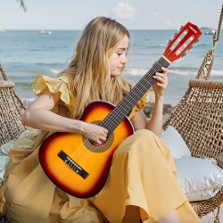 Klassinen 30-tuumainen kitara nailonkielillä lehmuspuukansi vaahterakaulalla aloittelijoille aloituspakkaus mukana
