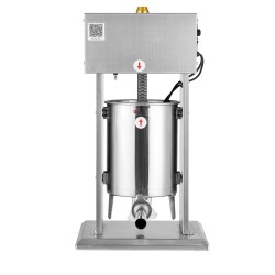 Sähköinen pystymallinen makkaratäytin 10 L 304-ruostumaton teräs 4 täyttöputkea