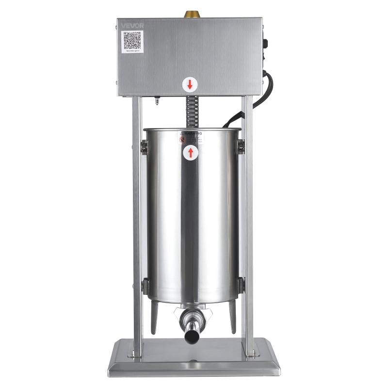 Sähkökäyttöinen pystymallinen 15 litran makkarantekijä ruostumattomasta teräksestä portaattomasti säädettävä nopeus ja