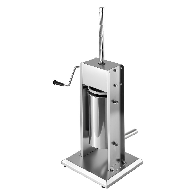 Pystymallinen manuaalinen makkararuisku viisi litraa ruostumatonta terästä kaksinopeuksinen viisi täyttöputkea