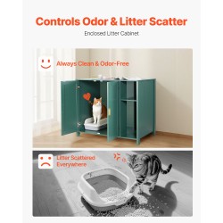 Hiekkalaatikkokaappi P2-luokan lastulevy automaattisille hiekkalaatikoille 1050×680×885 mm tummanvihreä sisäänrakennetulla