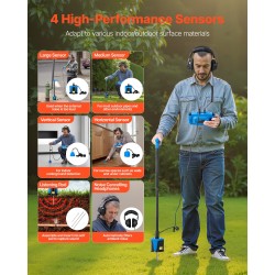 Putkivuodonilmaisin ABS-koteloinen 4 anturia 3 kuuntelusauvaa 7 tuuman kosketusnäyttö