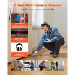 Putkivuodon paikannuslaite sisätiloihin kaksi sensoria seitsemän tuuman näyttö