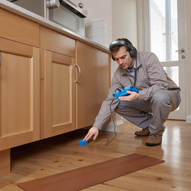 Putkivuodon paikannuslaite sisätiloihin kaksi sensoria seitsemän tuuman näyttö