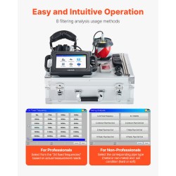 Putkiston vuototunnistin 1–5000 hertsi 2 metrin havaitsemissyvyys 7 tuuman kosketusnäyttö