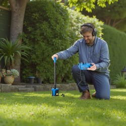 Putkistojen vuodonilmaisin ulkokäyttöön viiden metrin havaitsemissyvyys seitsemän tuumainen näyttö