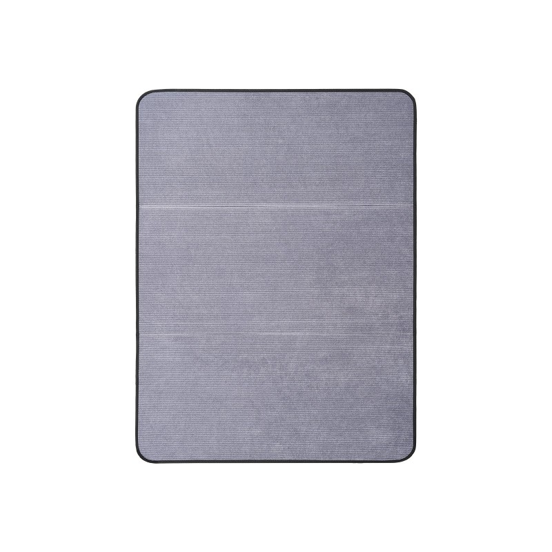 Suuri suorakulmainen lattiasuoja koville lattioille vakosamettipinnalla 122,5 cm x 91,5 cm harmaa