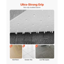 Tuolimatto PVC-muovinen suorakaide 1225 x 915 mm läpikuultava matalalle nukalle