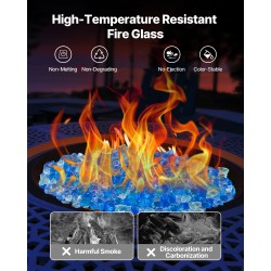 Tulilasipalat 4,5 kg 19 mm lämpökestävä kvartsihiekasta valmistettu sekoitussävyissä