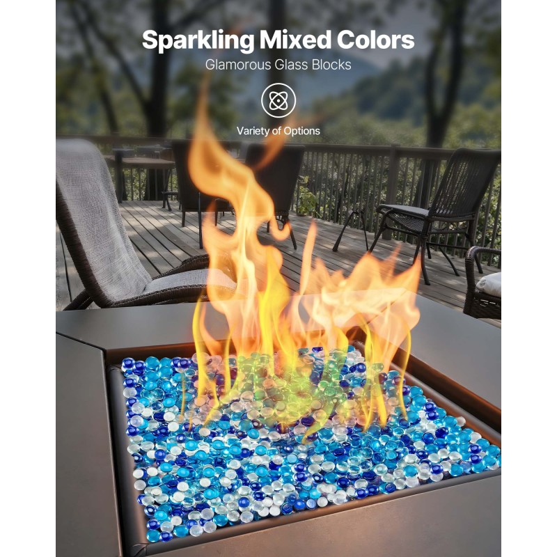 Lasihelmet tulipesiin kvartsihiekasta 19 mm 4,5 kg sekaväriset