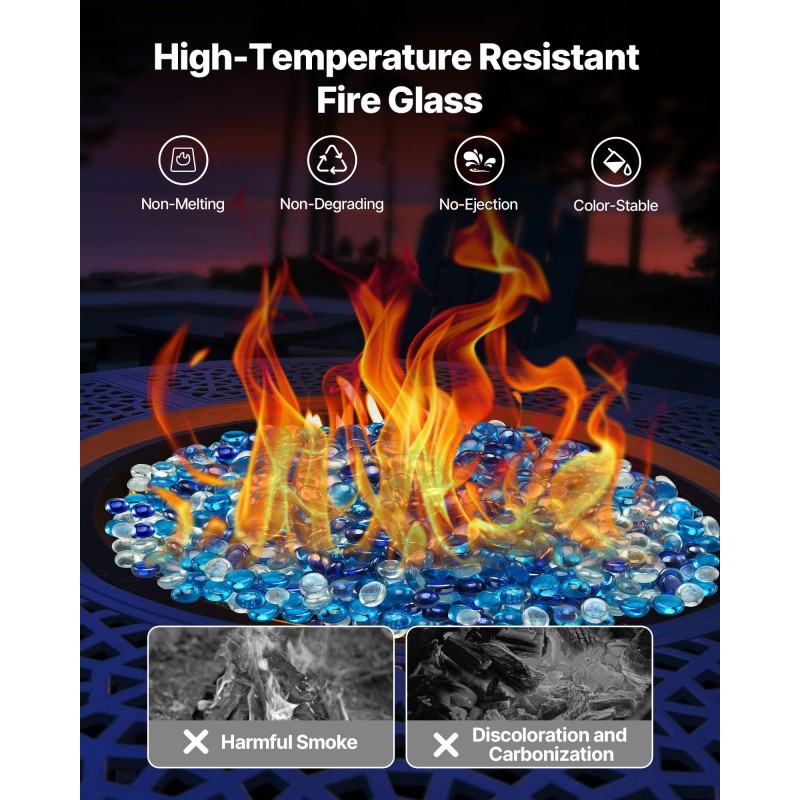 Lasihelmet tulipesiin kvartsihiekasta 19 mm 4,5 kg sekaväriset