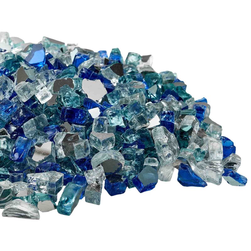 Murskattu karkaistu tulilasi 12,7 mm 4,5 kg takkaan sekavärinen