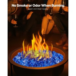 Murskattu karkaistu takkalasi 12,7 mm 15,88 kg koboltinsininen tulisijoihin