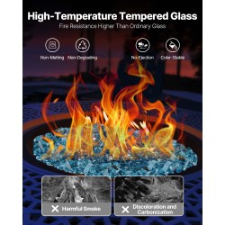 Karkaistu tulilasi heijastava 12,7 mm 9 kg vaaleansininen