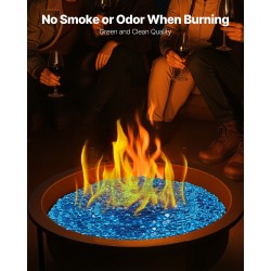 Tulilasin koristekivet kvartsilasia 4,5 kg 19 mm merensininen