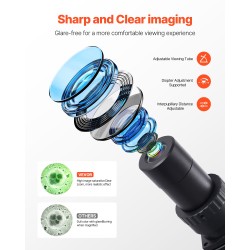 Binokkelimikroskooppi alumiiniseosrunko säädettävä LED valaistus 40–5000x suurennus kaksitasoinen näytelava puhelinpidike