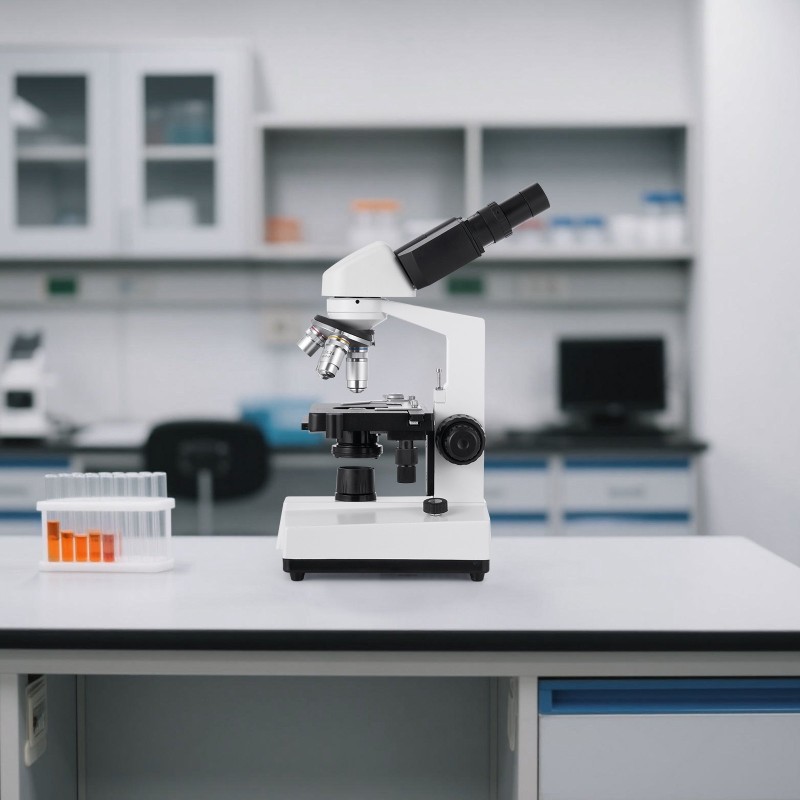 Binokkelimikroskooppi alumiiniseosrunko säädettävä LED valaistus 40–5000x suurennus kaksitasoinen näytelava puhelinpidike