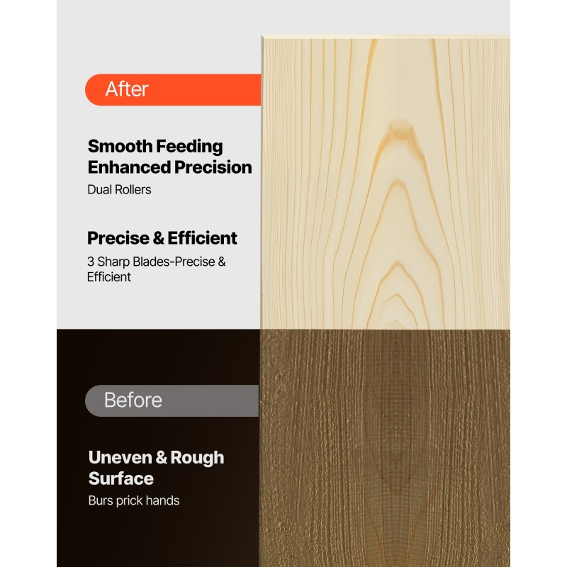 Paksuus- ja tasohöylä puun työstöön 2000 wattia 330 millimetriä kolmiteräinen