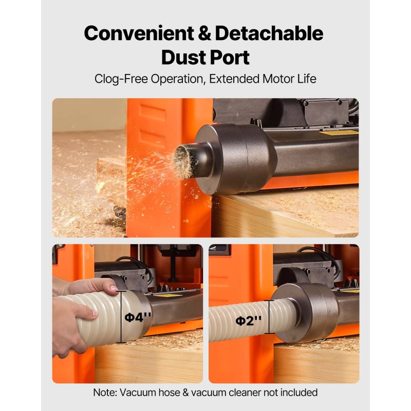 Paksuus- ja tasohöylä puun työstöön 2000 wattia 330 millimetriä kolmiteräinen