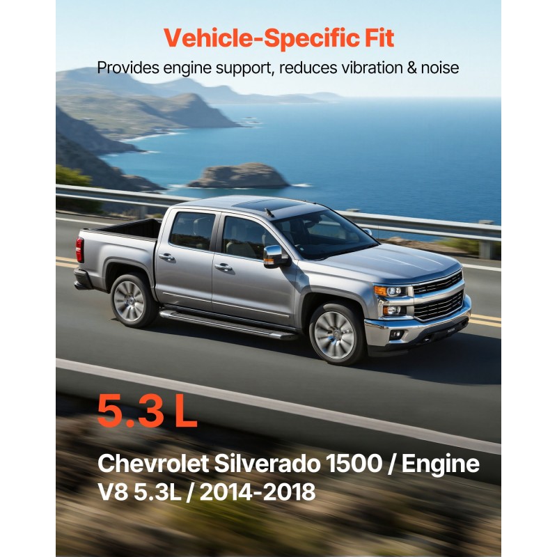 Moottorin kiinnikesarja rauta-alumiini kumityyny 2 kpl Chevrolet Silverado 1500 5.3L 2014–2018