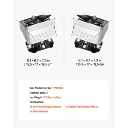 Moottorin kiinnikesarja rauta alumiini kaksi kappaletta Chevrolet Silverado 1500 V8 5,3l 2007–2013