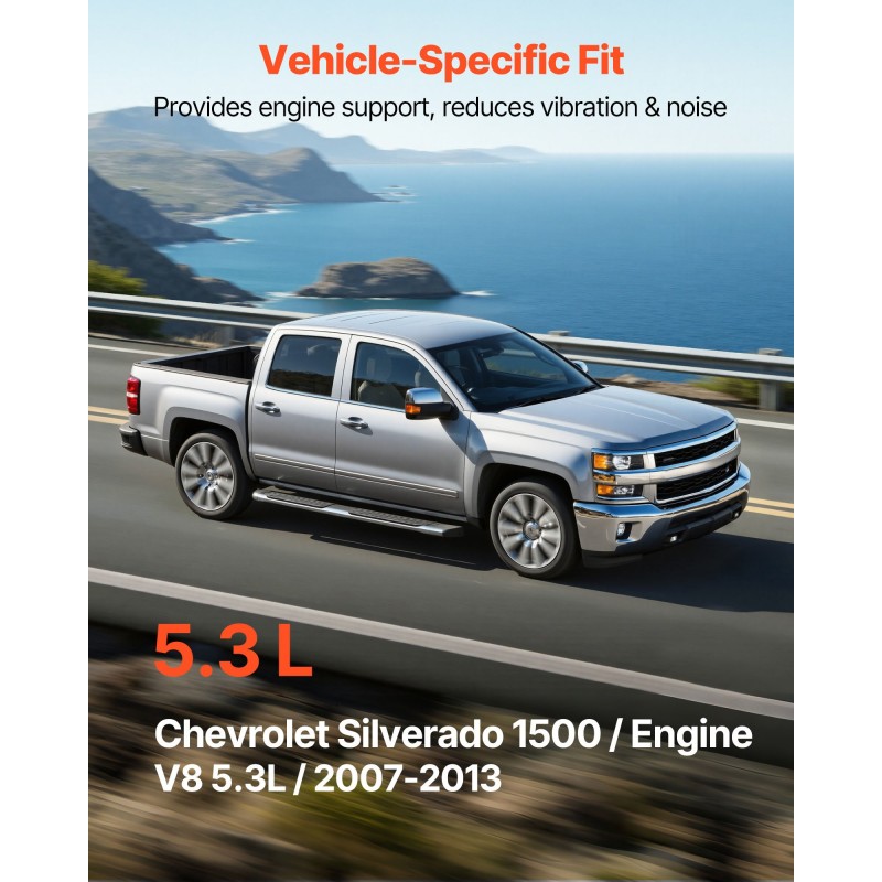 Moottorin kiinnikesarja rauta ja alumiini 3 kpl Chevrolet Silverado 5.3L 2007–2013