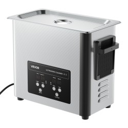 Ultraäänipuhdistin 6 l ruostumaton teräs 40 kHz 120 W digitaalinen ajastin