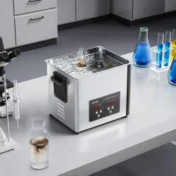 Ultraäänipesuri 10L ruostumaton teräs 40kHz digitaalinen ajastin säädettävä lämpötila puhdistuskori