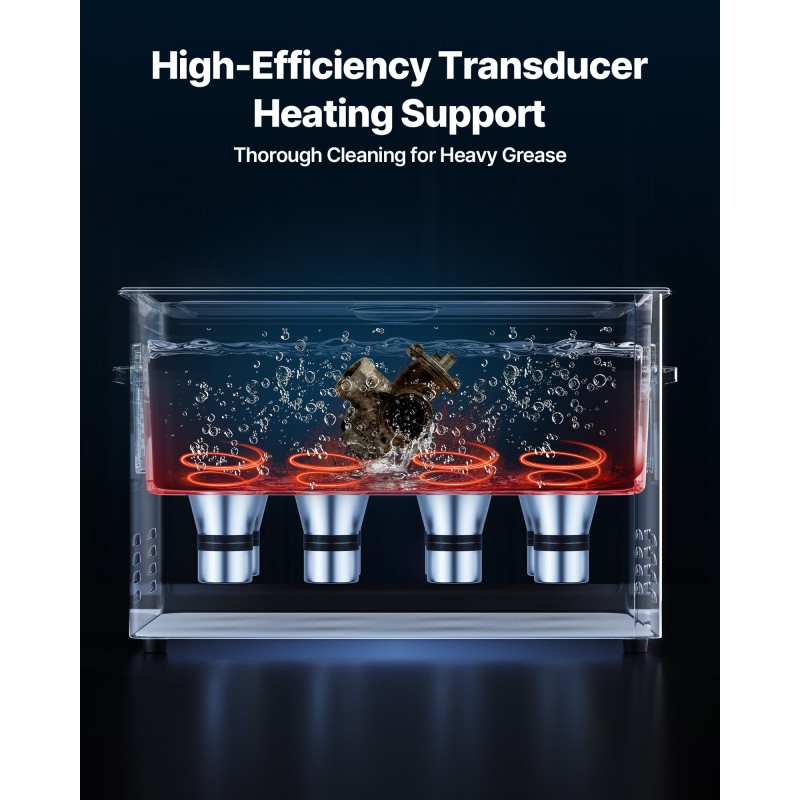 Ultraäänipesuri 30 litraa ruostumaton teräs 480 wattia ultraääni 600 wattia lämmitys