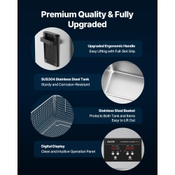 Ultraäänipesuri 30 litraa ruostumaton teräs 480 wattia ultraääni 600 wattia lämmitys