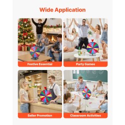 Pöytämallinen onnenpyörä 305 mm halkaisija 14 sektoria 6 väriä kuivapyyhittävä pinta