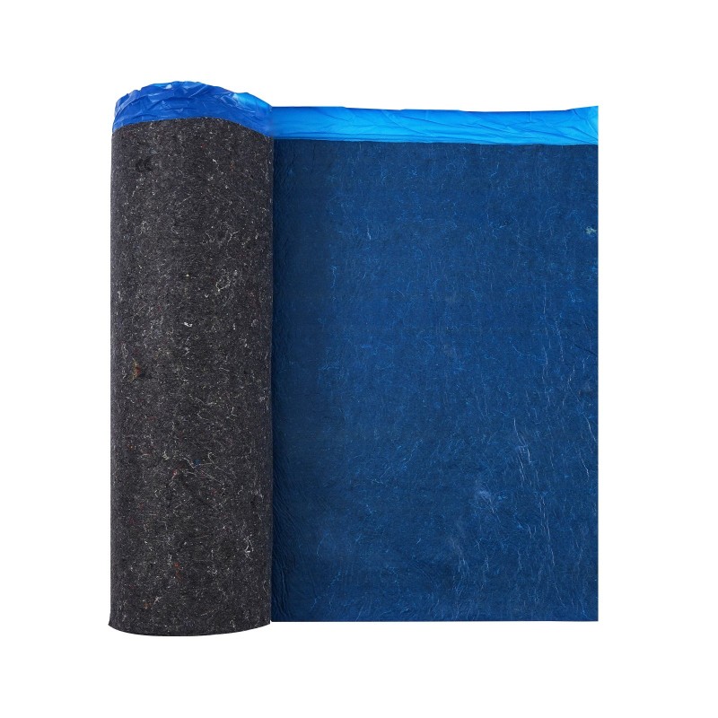 Lattian alusmateriaali 3 mm kierrätetty kuitu PE-höyrysulku 2 rullaa laminaattiin ja vinyyliin