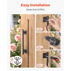 Portin vedin hiiliteräs ruosteenkestävä pinnoite 320 mm 2 kappaletta ulko- ja sisäoviin