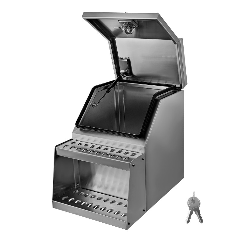 Alumiininen sivuasennettava lukittava askelmalaatikko kuormaautoihin kaksisataa kiloa kantava