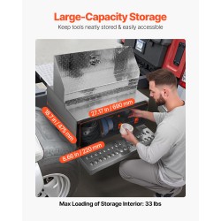 Askelmallinen työkalulaatikko alumiiniseos 760 x 750 x 400 mm 200 kg