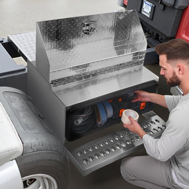 Askelmallinen työkalulaatikko alumiiniseos 760 x 750 x 400 mm 200 kg