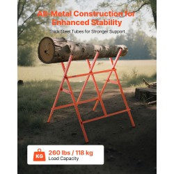 Taitettava terässahapukki säädettävä 920–980 mm korkeus sivuurat 117,9 kg