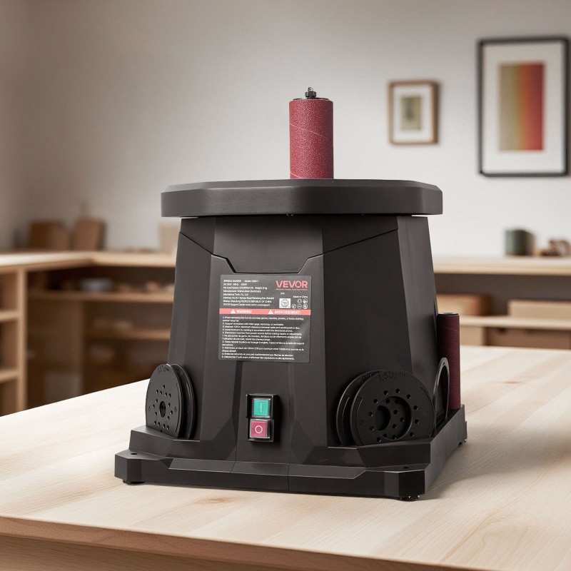 Pöytämallinen värähtelevä karhahiomakone valualumiinityötasolla 320×300 mm 6 hiomaputkea