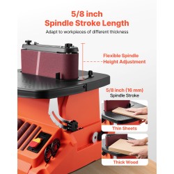 Penkkimallinen kara ja nauhahiomakone puutöihin 2000 kierrosta minuutissa 16 millimetriä iskunpituudella