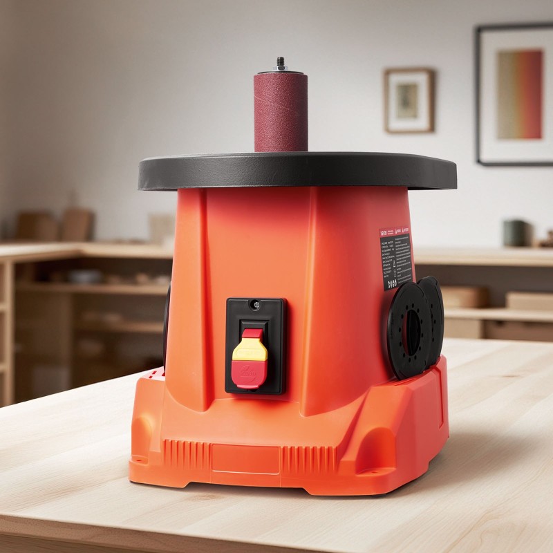 Pöytämallinen karahiomakone valurautaisella pöydällä 2000 kierrosta minuutissa 16 millimetrin iskunpituudella 6 hiomaholkilla